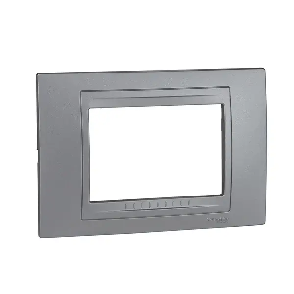 Schneider Electric - MGU4.103.60 - Unica Allegro Frame 3m Dull Silver - 1