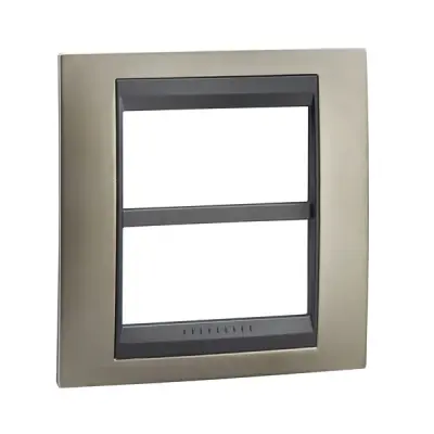 Schneider Electric - MGU49.424.239 - Unica Top Frame 2x4m Matt Nickel-Grpht - 1