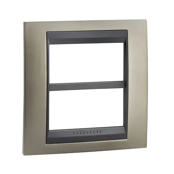 Schneider Electric - MGU49.424.239 - Unica Top Frame 2x4m Matt Nickel-Grpht - 1