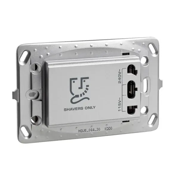 Schneider Electric - MGU5.064.30 - Unica Shaver Socket 3m Alum - 1