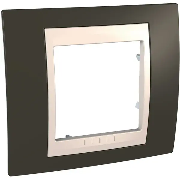Schneider Electric - MGU6.002.571 - 1gang c. frame Cacao/Iv - 1