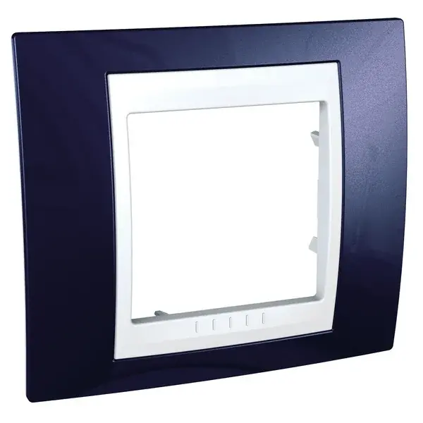 Schneider Electric - MGU6.002.842 - Unica Plus 1g Frame Indigo Blue-White - 1