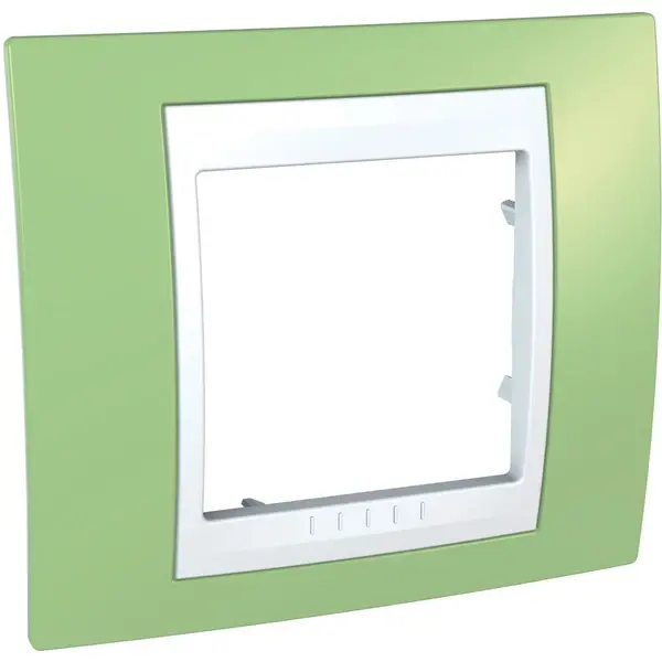 Schneider Electric - MGU6.002.863 - 1gang c. frame Apple green/Wh - 1