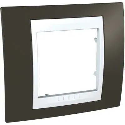 Schneider Electric - MGU6.002.871 - 1gang c. frame Cacao/Wh - 1