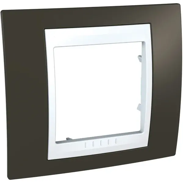 Schneider Electric - MGU6.002.871 - 1gang c. frame Cacao/Wh - 1