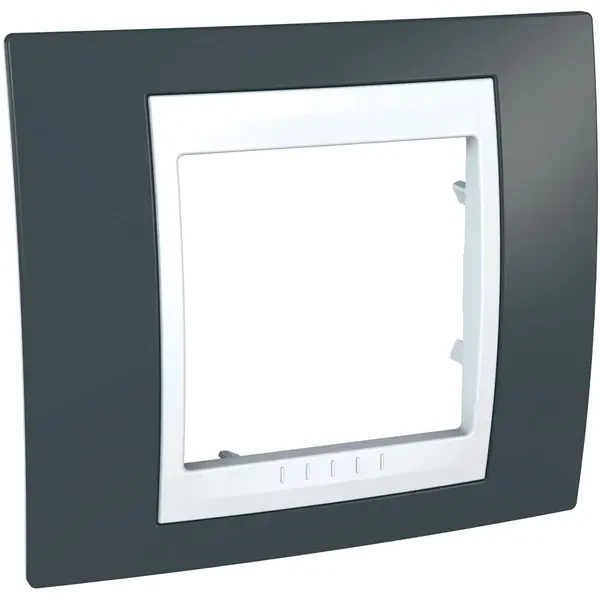 Schneider Electric - MGU6.002.877 - 1gang c. frame Slate grey/Wh - 1