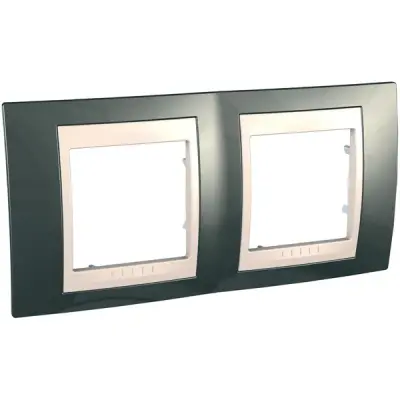 Schneider Electric - MGU6.004.524 - Unica Plus 2g Frame Champagne-Ivory - 1