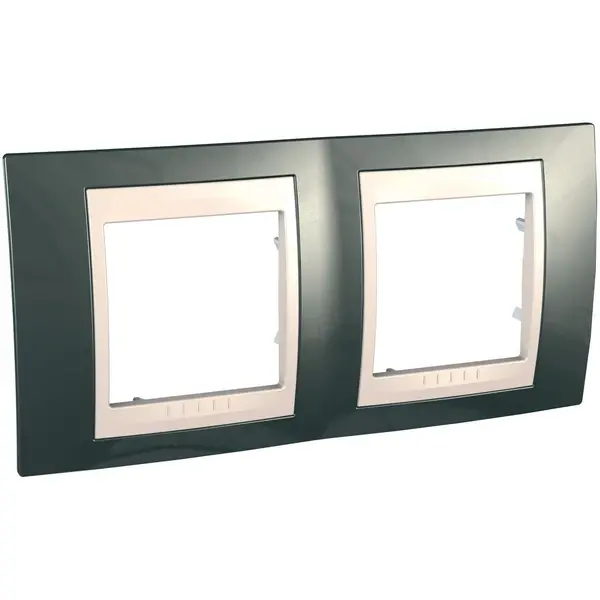 Schneider Electric - MGU6.004.524 - Unica Plus 2g Frame Champagne-Ivory - 1