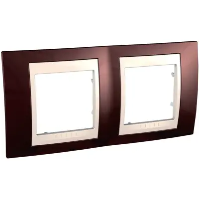 Schneider Electric - MGU6.004.551 - Unica Plus 2g Frame Terrakota-Ivory - 1