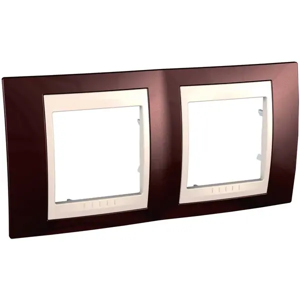 Schneider Electric - MGU6.004.551 - Unica Plus 2g Frame Terrakota-Ivory - 1