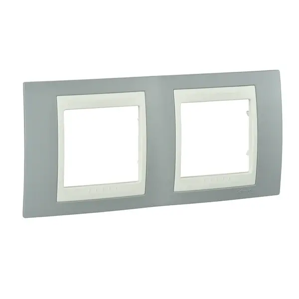 Schneider Electric - MGU6.004.565 - Unica Plus 2g Frame Mist Grey-Ivory - 1