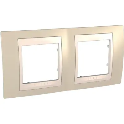 Schneider Electric - MGU6.004.567 - Unica Plus 2g Frame Sand-Ivory - 1
