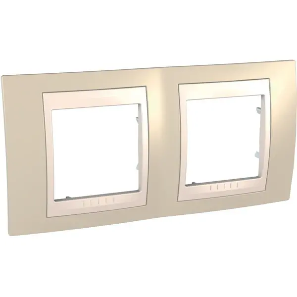 Schneider Electric - MGU6.004.567 - Unica Plus 2g Frame Sand-Ivory - 1
