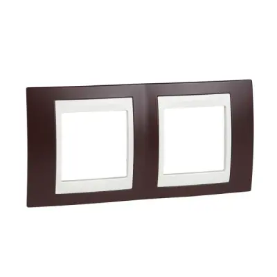 Schneider Electric - MGU6.004.572 - Unica Plus 2g Frame Garnet-Ivory - 1