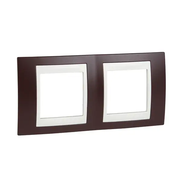 Schneider Electric - MGU6.004.572 - Unica Plus 2g Frame Garnet-Ivory - 1