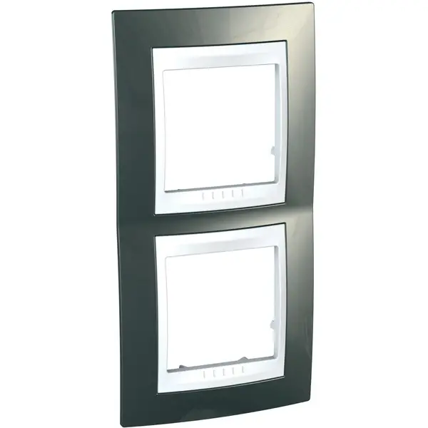 Schneider Electric - MGU6.004V.824 - Unica Plus 2g Vert Frame Champagne-Wht - 1