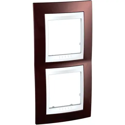 Schneider Electric - MGU6.004V.851 - Unica Plus 2g Vert Frame Terrakota-Wht - 1