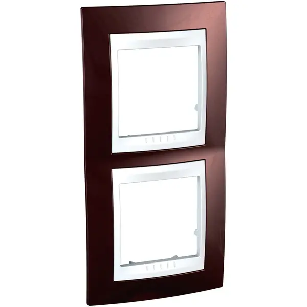 Schneider Electric - MGU6.004V.851 - Unica Plus 2g Vert Frame Terrakota-Wht - 1