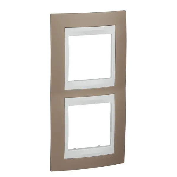 Schneider Electric - MGU6.004V.874 - Unica Plus 2g Vert Frame Mink-Wht - 1