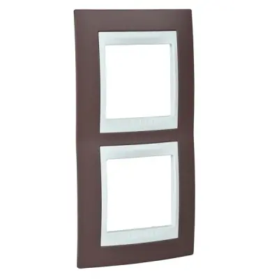 Schneider Electric - MGU6.004V.876 - 2gang vert. c. frame Mauve/Wh - 1