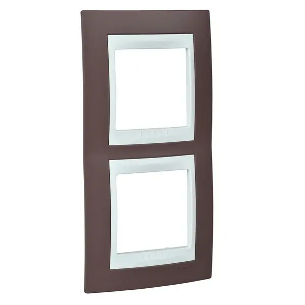 Schneider Electric - MGU6.004V.876 - 2gang vert. c. frame Mauve/Wh - 1