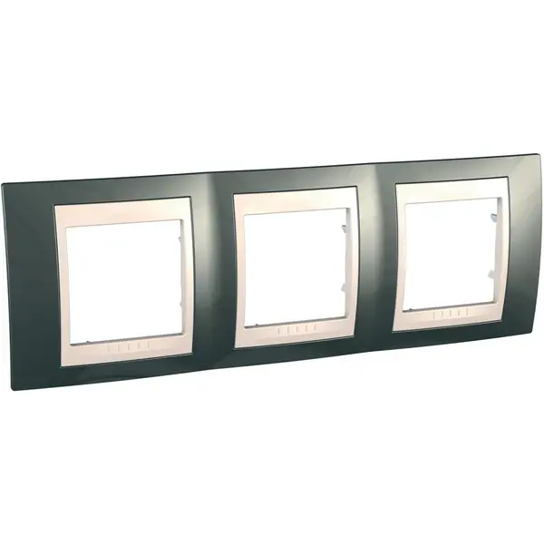 Schneider Electric - MGU6.006.524 - Unica Plus 3g Frame Champagne-Ivory - 1