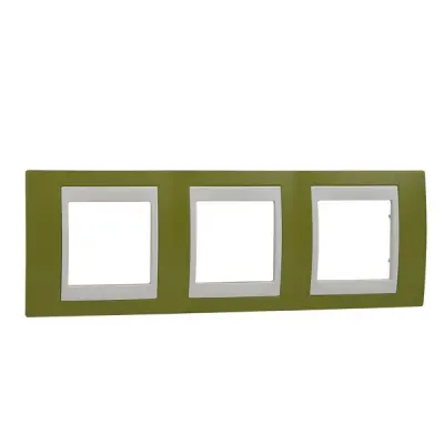 Schneider Electric - MGU6.006.566 - 3gang c. frame Pistachio/Iv - 1