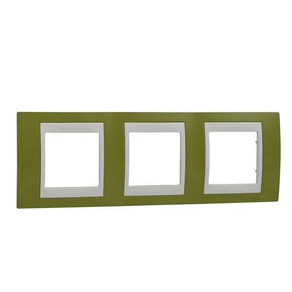Schneider Electric - MGU6.006.566 - 3gang c. frame Pistachio/Iv - 1
