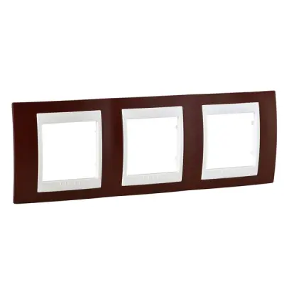 Schneider Electric - MGU6.006.572 - Unica Plus 3g Frame Garnet-Ivory - 1