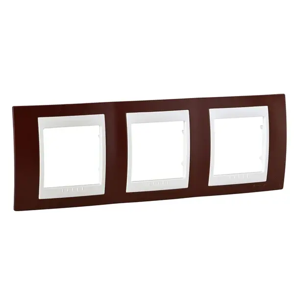 Schneider Electric - MGU6.006.572 - Unica Plus 3g Frame Garnet-Ivory - 1