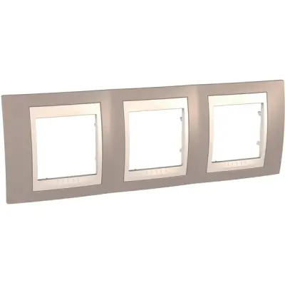 Schneider Electric - MGU6.006.574 - Unica Plus 3g Frame Mink-Ivory - 1