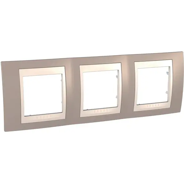 Schneider Electric - MGU6.006.574 - Unica Plus 3g Frame Mink-Ivory - 1