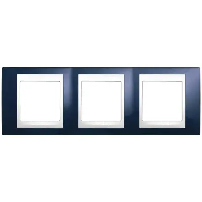 Schneider Electric - MGU6.006.842 - Unica Plus 3g Frame Indigo Blue-White - 1
