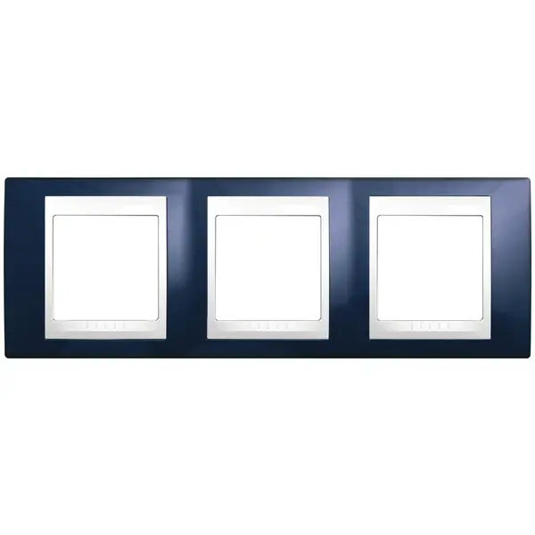 Schneider Electric - MGU6.006.842 - Unica Plus 3g Frame Indigo Blue-White - 1