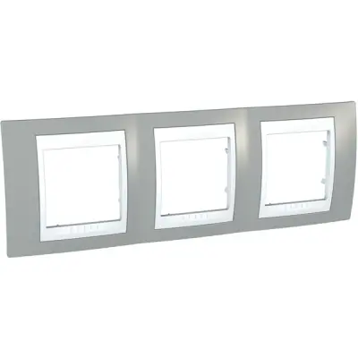 Schneider Electric - MGU6.006.865 - Unica Plus 3g Frame Mist Grey-White - 1