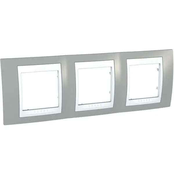 Schneider Electric - MGU6.006.865 - Unica Plus 3g Frame Mist Grey-White - 1
