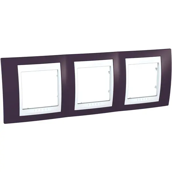 Schneider Electric - MGU6.006.872 - Unica Plus 3g Frame Garnet-White - 1