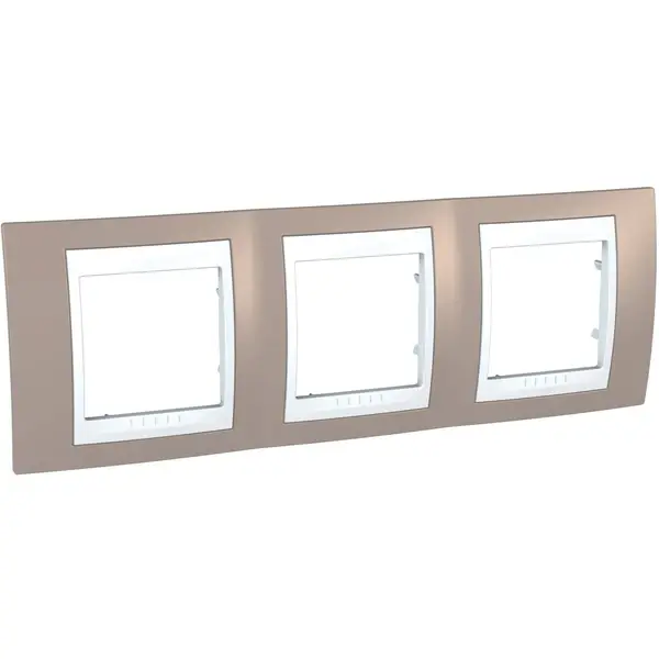 Schneider Electric - MGU6.006.874 - Unica Plus 3g Frame Mink-White - 1