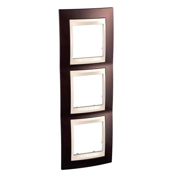 Schneider Electric - MGU6.006V.551 - Unica Plus 3g Vert Frame Terrakota-Ivory - 1