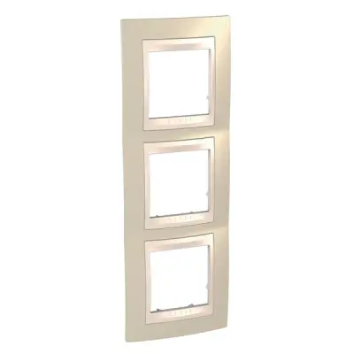Schneider Electric - MGU6.006V.567 - Unica Plus 3g Vert Frame Sand-Ivory - 1
