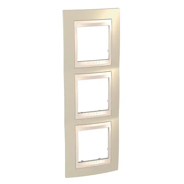 Schneider Electric - MGU6.006V.567 - Unica Plus 3g Vert Frame Sand-Ivory - 1