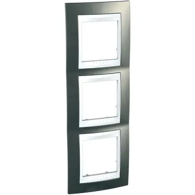 Schneider Electric - MGU6.006V.824 - Unica Plus 3g Vert Frame Champagne-Wht - 1