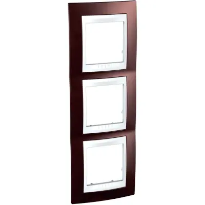 Schneider Electric - MGU6.006V.851 - Unica Plus 3g Vert Frame Terrakota-Wht - 1