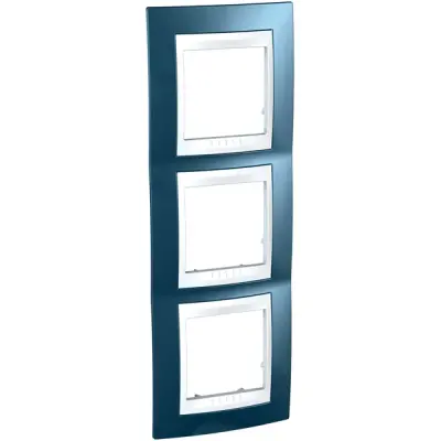Schneider Electric - MGU6.006V.854 - Unica Plus 3g Vert Frme Glacial Blue-Wht - 1