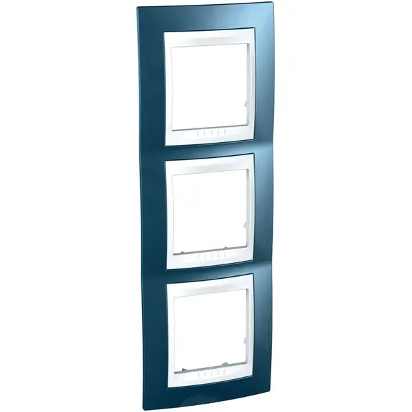 Schneider Electric - MGU6.006V.854 - Unica Plus 3g Vert Frme Glacial Blue-Wht - 1