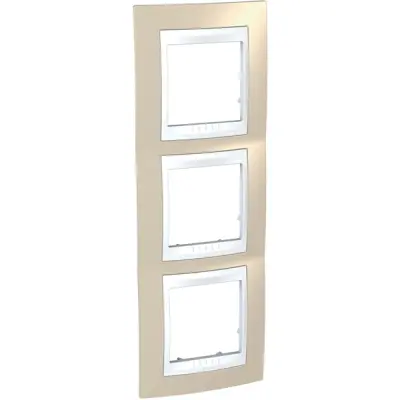 Schneider Electric - MGU6.006V.867 - Unica Plus 3g Vert Frame Sand-Wht - 1