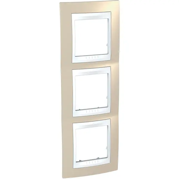 Schneider Electric - MGU6.006V.867 - Unica Plus 3g Vert Frame Sand-Wht - 1