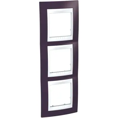 Schneider Electric - MGU6.006V.872 - Unica Plus 3g Vert Frame Garnet-Wht - 1