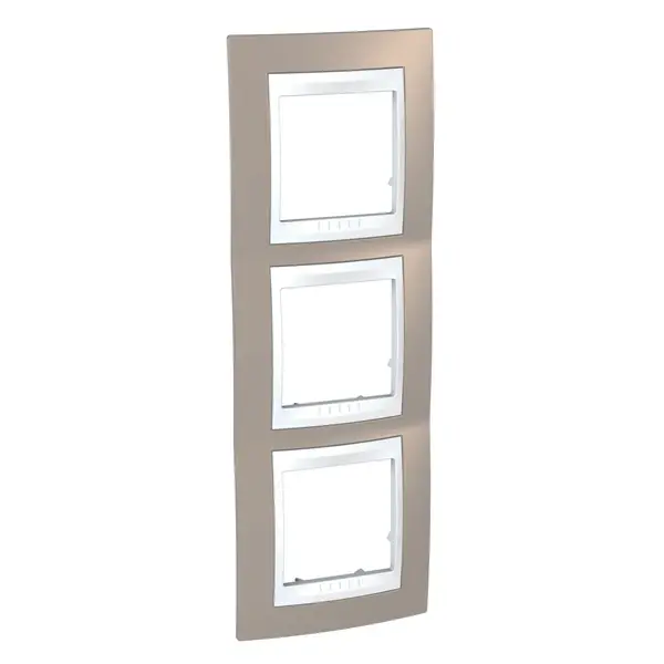Schneider Electric - MGU6.006V.874 - Unica Plus 3g Vert Frame Mink-Wht - 1