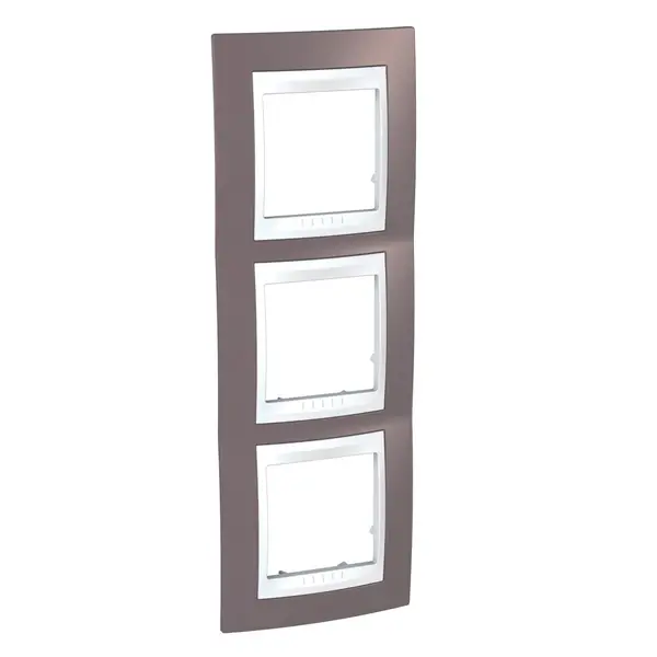Schneider Electric - MGU6.006V.876 - 3gang vert. c. frame Mauve/Wh - 1